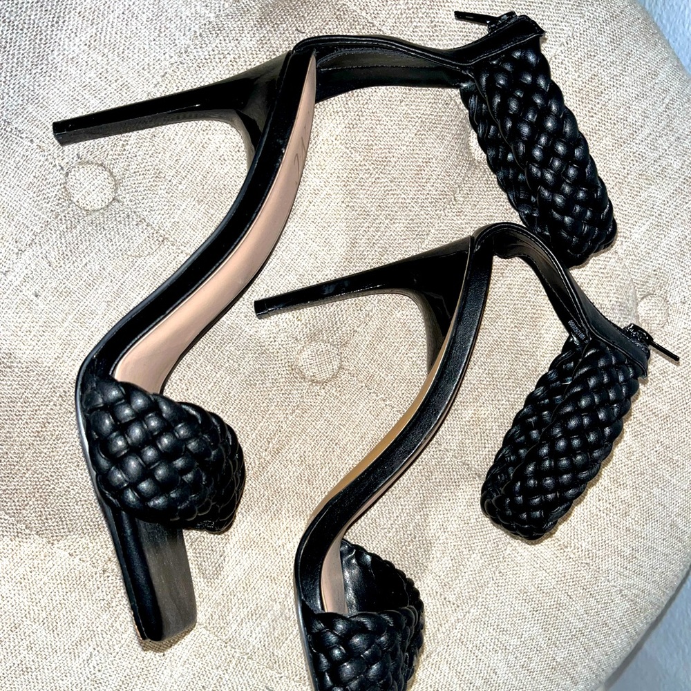 INC square toe stiletto heel 8 1/2 black